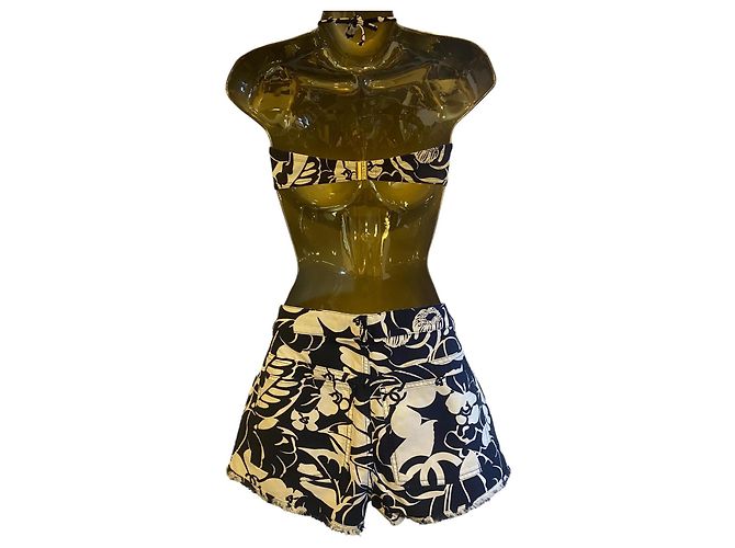 Chanel 2021 Coco Beach Badeanzug Schwarz Weiß Einteiler FR 40 - Ansicht 14