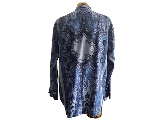 Camicia ETRO con design floreale Paisley Blu - vista 2
