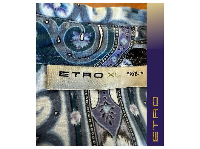 Camicia ETRO con design floreale Paisley Blu - vista 6
