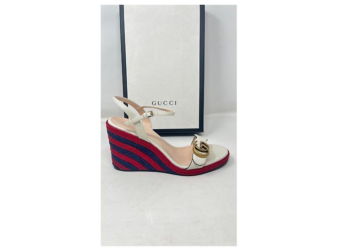 Espadrillas Gucci Marmont GG Senape Pelle - vista 2