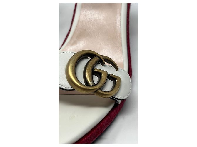 Espadrillas Gucci Marmont GG Senape Pelle - vista 3