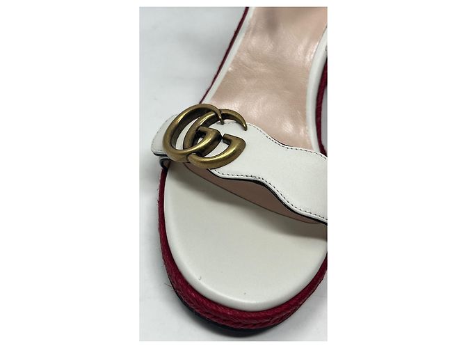Espadrillas Gucci Marmont GG Senape Pelle - vista 4
