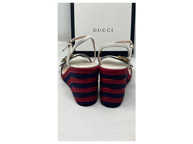 Espadrillas Gucci Marmont GG Senape Pelle - vista 5