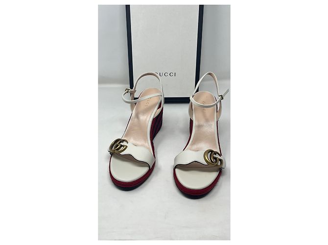 Espadrillas Gucci Marmont GG Senape Pelle - vista 7