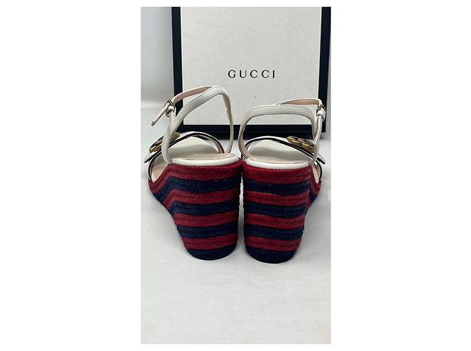 Espadrillas Gucci Marmont GG Senape Pelle - vista 8