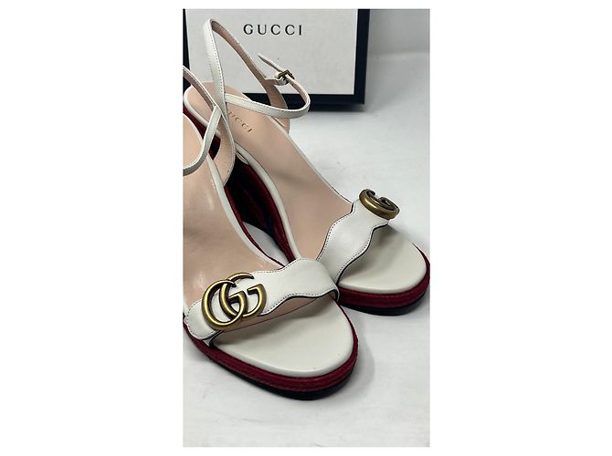 Espadrillas Gucci Marmont GG Senape Pelle - vista 9