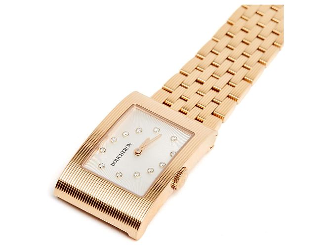 Reloj Boucheron Reflets Gran Modelo Cuarzo Diamantes Oro Amarillo - vista 3