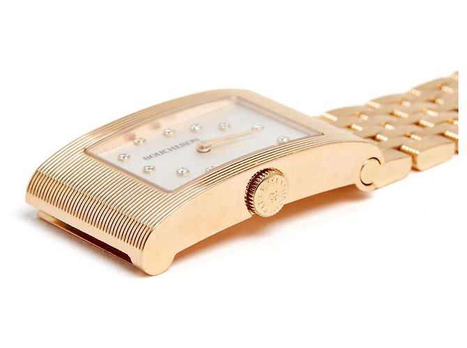 Reloj Boucheron Reflets Gran Modelo Cuarzo Diamantes Oro Amarillo - vista 5