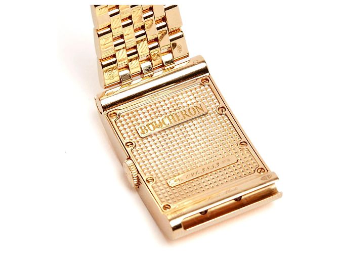 Reloj Boucheron Reflets Gran Modelo Cuarzo Diamantes Oro Amarillo - vista 6