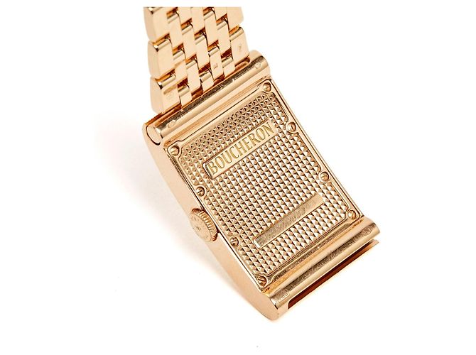 Reloj Boucheron Reflets Gran Modelo Cuarzo Diamantes Oro Amarillo - vista 7