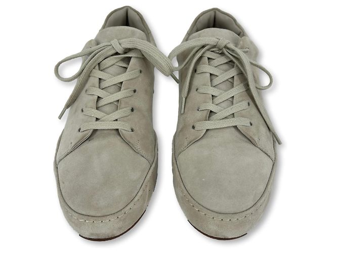 Loro Piana Baskets Nuage en daim gris Beige Marron clair - vue 3