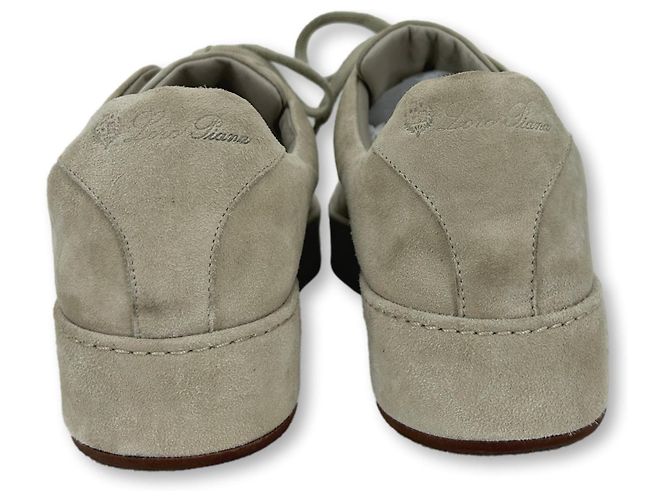 Loro Piana Baskets Nuage en daim gris Beige Marron clair - vue 5