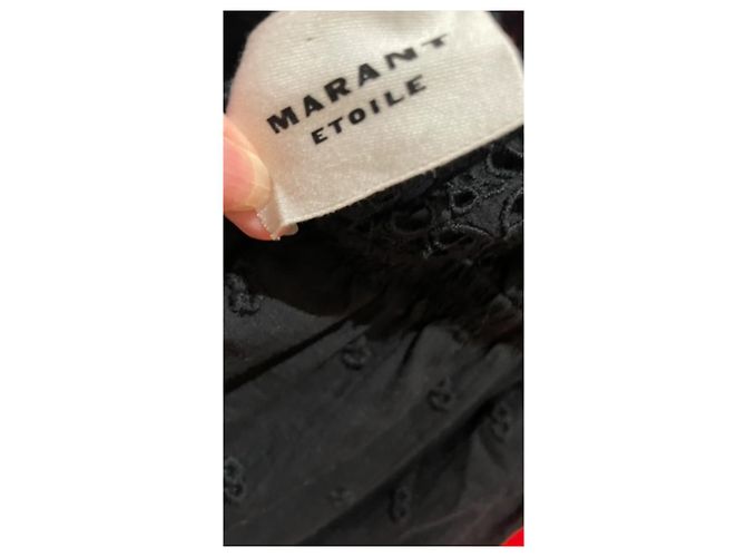Mono corto Isabel Marant Etoile Tadeo negro de algodón - vista 6