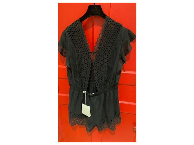 Mono corto Isabel Marant Etoile Tadeo negro de algodón - vista 7