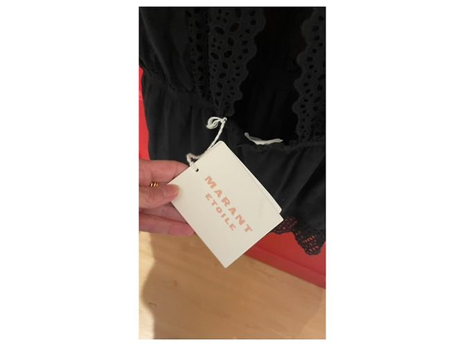 Mono corto Isabel Marant Etoile Tadeo negro de algodón - vista 8