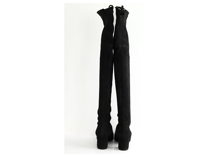 Bruno Magli Schwarze Wildlederstiefel - Ansicht 2