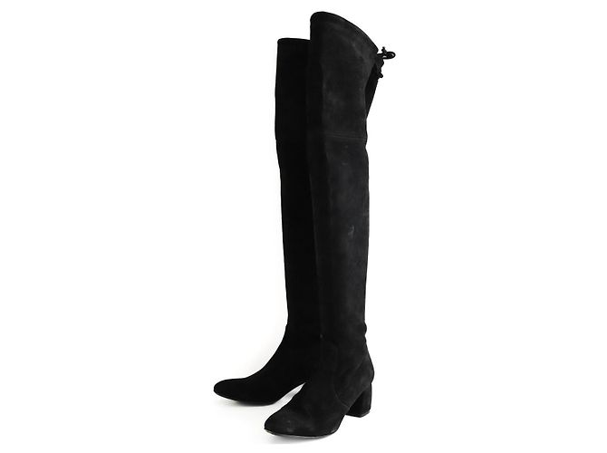Bruno Magli Schwarze Wildlederstiefel - Ansicht 3