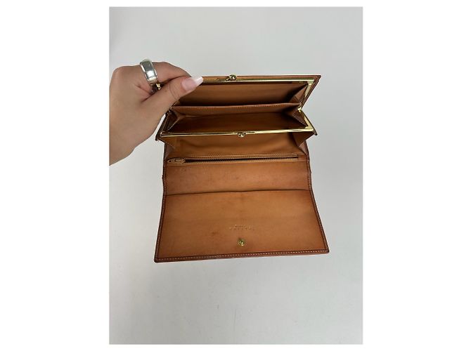 Céline Vintage Celine Paris Leather ID Holder Brown - view 2