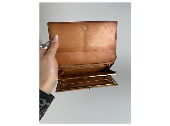 Céline Vintage Celine Paris Leather ID Holder Brown - view 3
