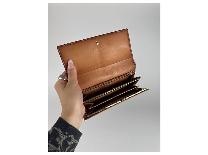 Céline Vintage Celine Paris Leather ID Holder Brown - view 4