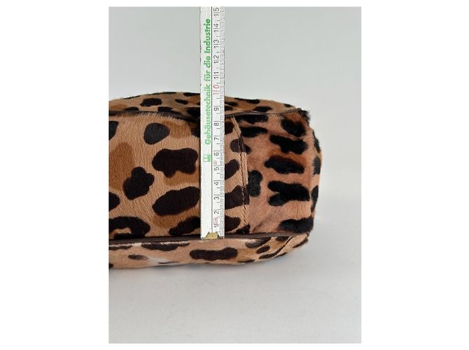 Vintage Marni Leopard-Fell 2-Wege-Tasche braun - Ansicht 10