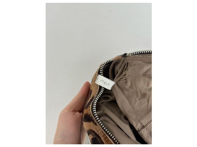 Vintage Marni Leopard-Fell 2-Wege-Tasche braun - Ansicht 4