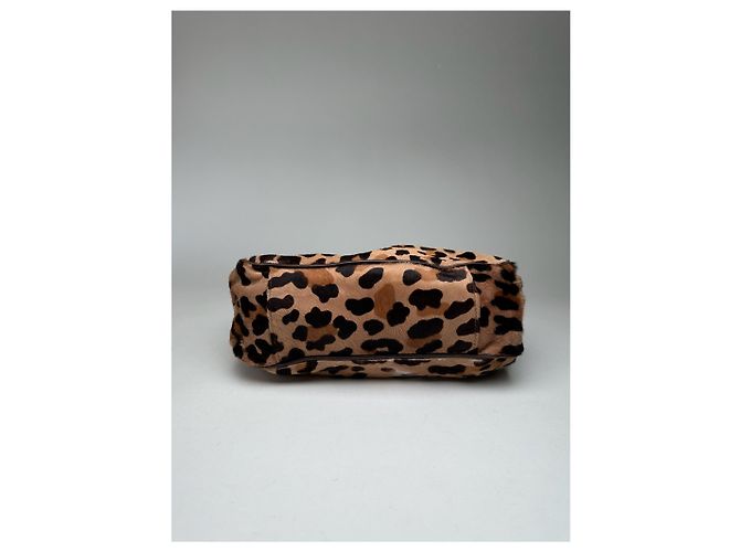 Vintage Marni Leopard-Fell 2-Wege-Tasche braun - Ansicht 7