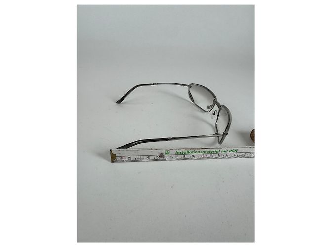 Vintage Gucci Stahl Sonnenbrille Silber - Ansicht 10