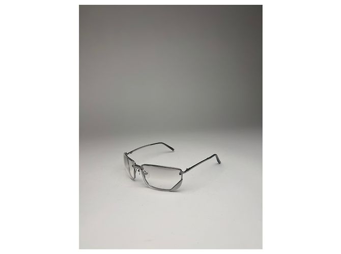 Vintage Gucci Stahl Sonnenbrille Silber - Ansicht 12