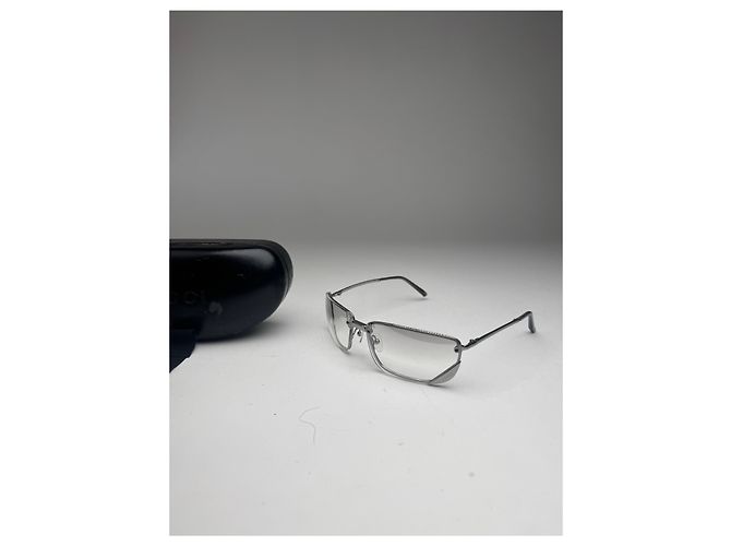 Vintage Gucci Stahl Sonnenbrille Silber - Ansicht 15