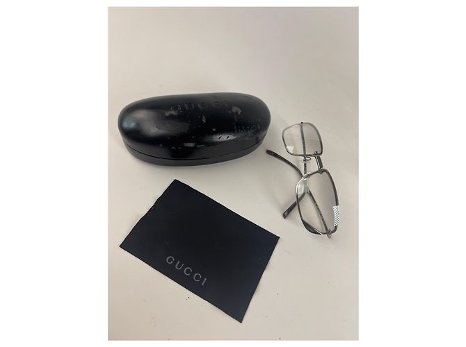 Vintage Gucci Stahl Sonnenbrille Silber - Ansicht 2