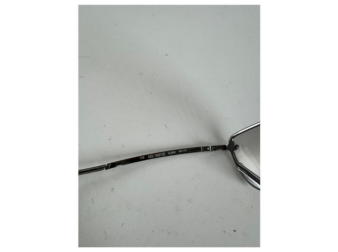 Vintage Gucci Stahl Sonnenbrille Silber - Ansicht 8