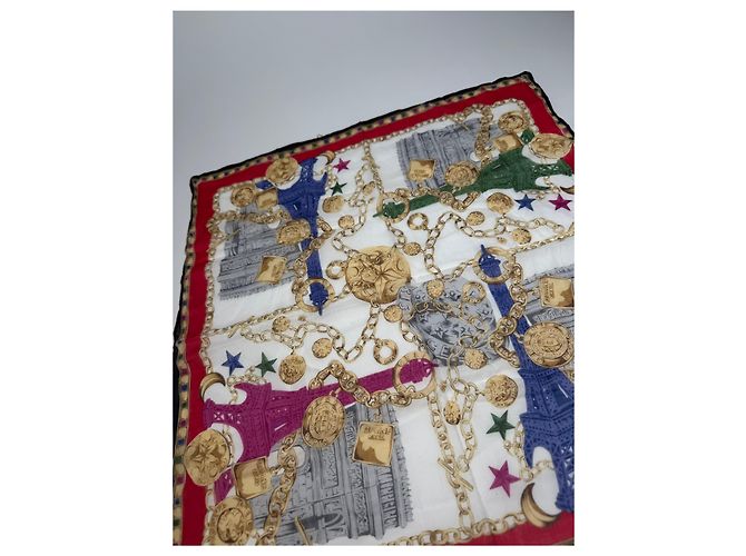 Céline Tessuto vintage Celine Parigi Multicolore - vista 4