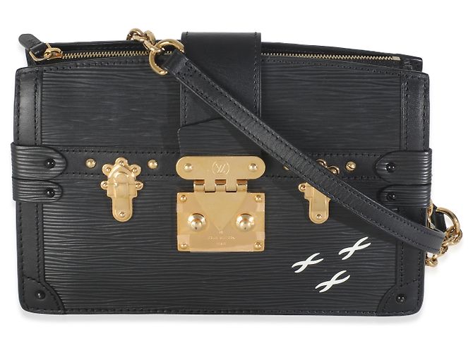 Clutch in pelle Epi nera Louis Vuitton Nero - vista 6