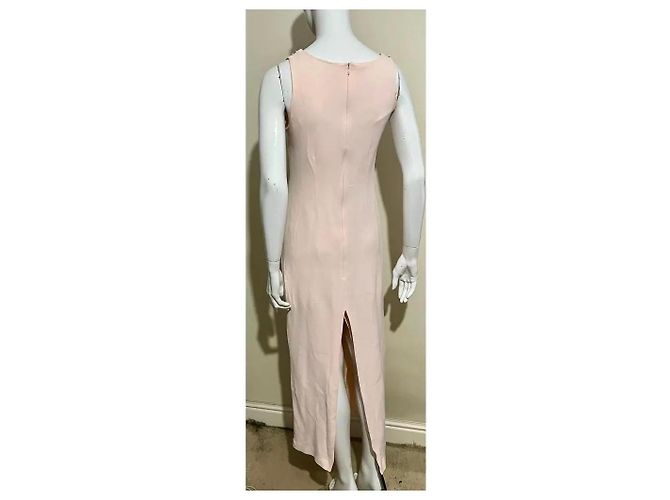 Jenny Packham Vestido de crepé con cuello con tachuelas Rosa Melocotón - vista 3