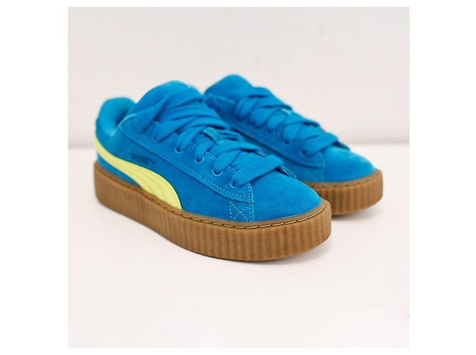 Fenty x Puma Wildlederschuhe Creeper Phatty in Blau Größe 39 Gelb - Ansicht 3