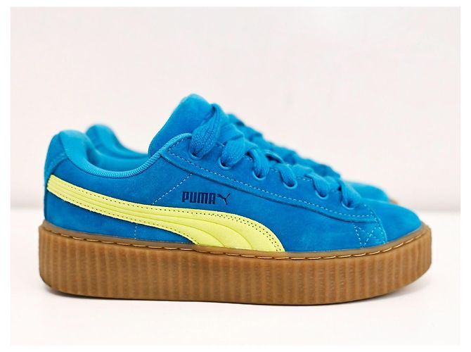 Fenty x Puma Wildlederschuhe Creeper Phatty in Blau Größe 39 Gelb - Ansicht 5