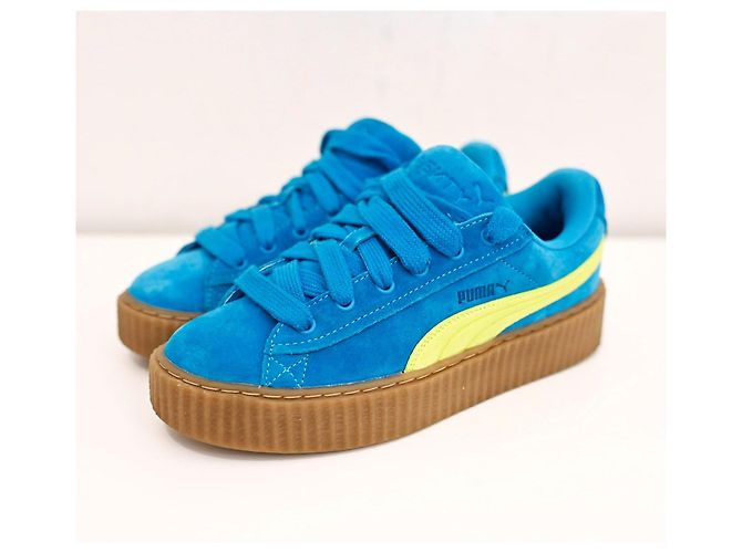 Fenty x Puma Wildlederschuhe Creeper Phatty in Blau Größe 39 Gelb - Ansicht 7