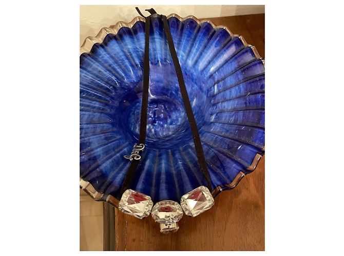 Raffinato collier DOLCE & GABBANA cn con cordino camoscio nero con logo e cristalli - vista 6