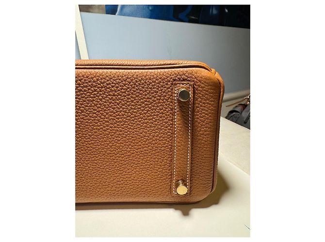 Hermès HERMES Birkin 25 Borsa a Mano Pelle Togo Marrone Hardware Placcato Oro Gold hardware - vista 5