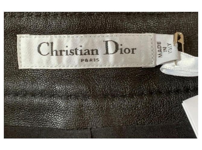 Pantalones Dior de cuero negro - vista 10