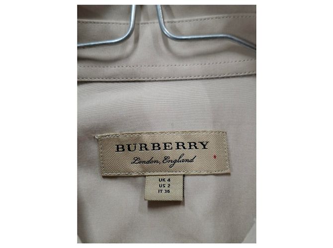 Camicia con bottoni Burberry in cotone beige - vista 6