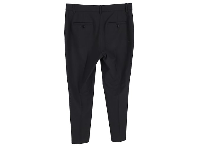 Pantalones rectos de lino negro Theory - vista 2