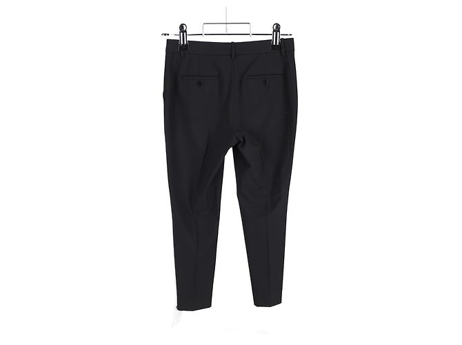Pantalones rectos de lino negro Theory - vista 5