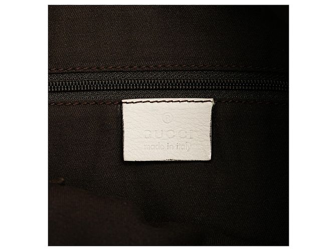 Borsa a tracolla Gucci Abbey in tela GG beige con anello a D - vista 5