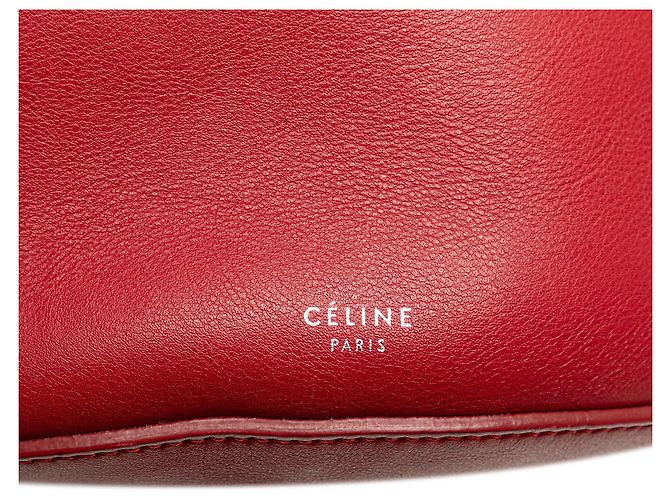 Big Bag Céline Borsa a secchiello incrociata in pelle rossa Celine Rosso - vista 5