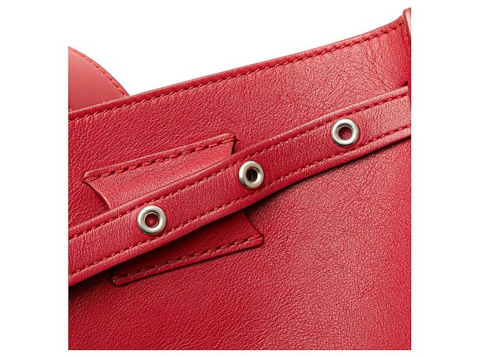 Big Bag Céline Borsa a secchiello incrociata in pelle rossa Celine Rosso - vista 8