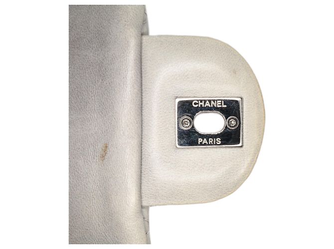 Coco rain Chanel Grau Mittel Gequiltetes Lammleder Coco Regen Klappe Braun - Ansicht 10
