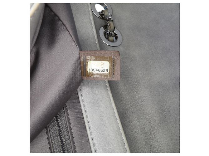 Coco rain Chanel Grau Mittel Gequiltetes Lammleder Coco Regen Klappe Braun - Ansicht 6