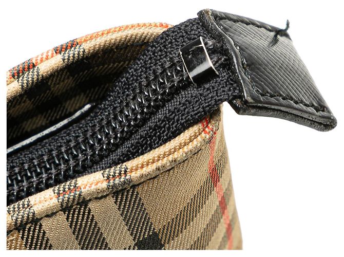 Burberry Beige Haymarket Check Canvas Handbag - view 10